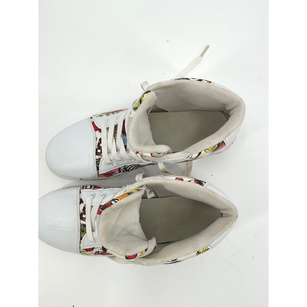 BASS3D Graffiti High Top Sneakers Street Skateboard‎ Urban Style Shoes Mens - Picture 11 of 11